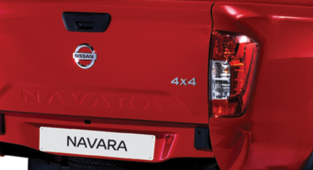 Nissan Navara-EX lights and tailgate