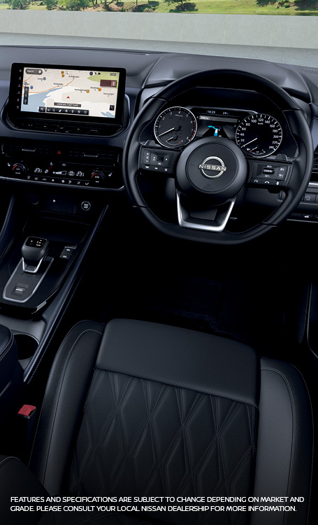 Interior Dash view of Nissan Qashqai